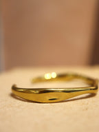 Wave Stainless Steel Open Bangle Cuff