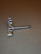 Cz curve bar stud surgical steel piercing (1pc)