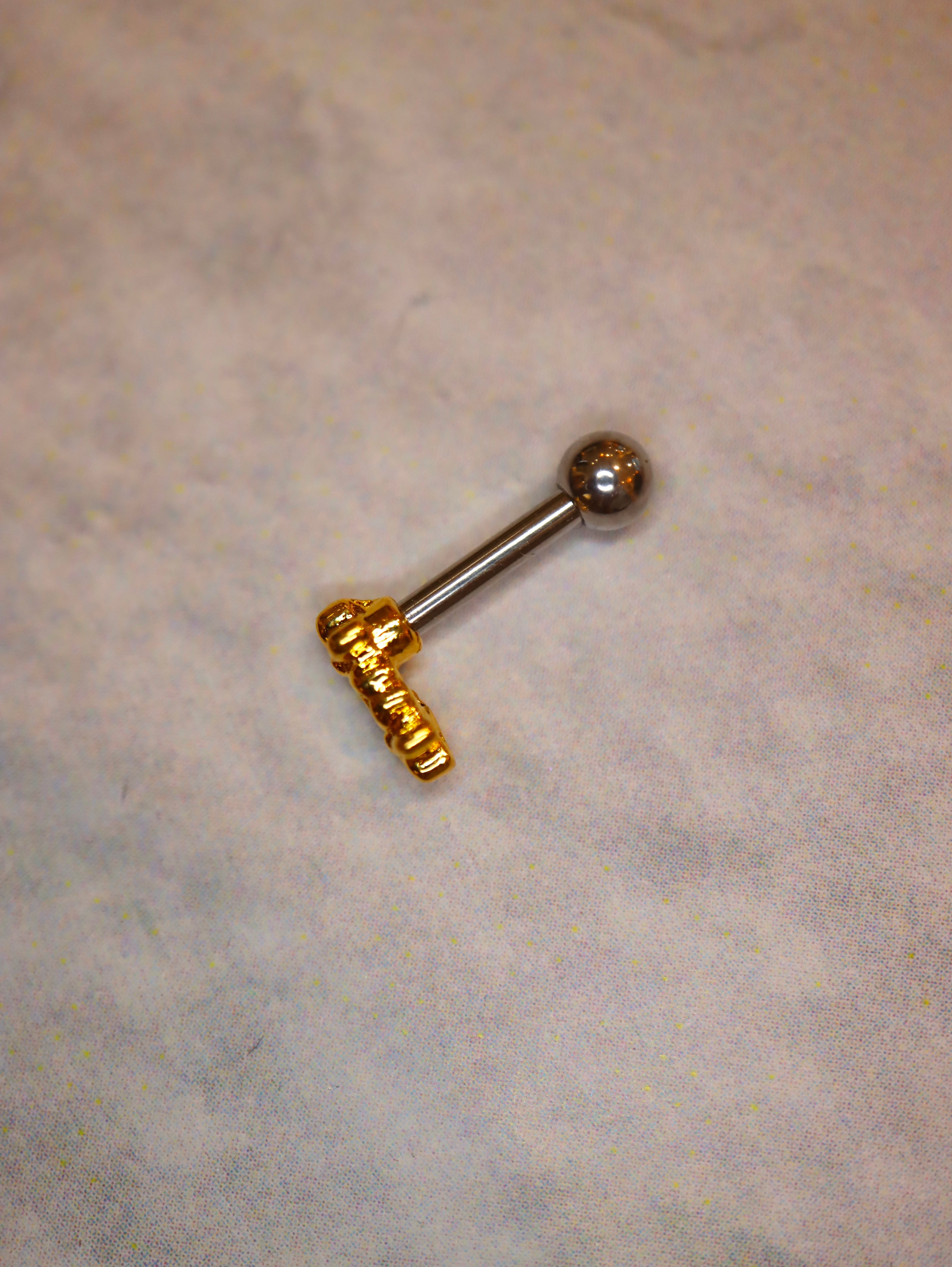 Twin Blossom Bar Stud Surgical Steel Earring (1pc)