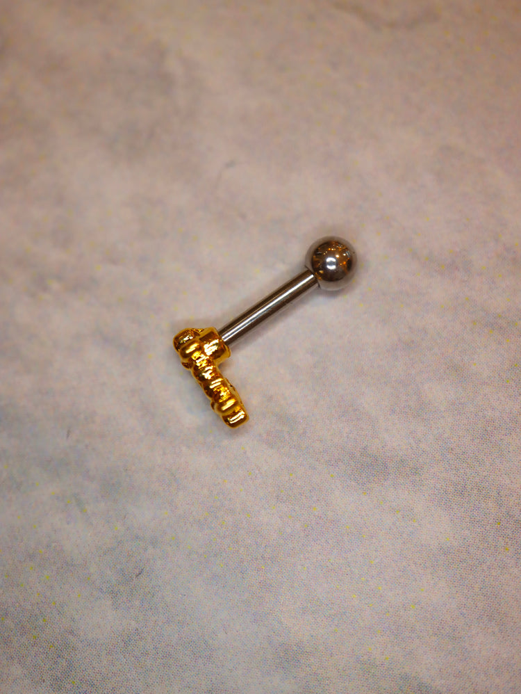 Twin Blossom Bar Stud Surgical Steel Earring (1pc)