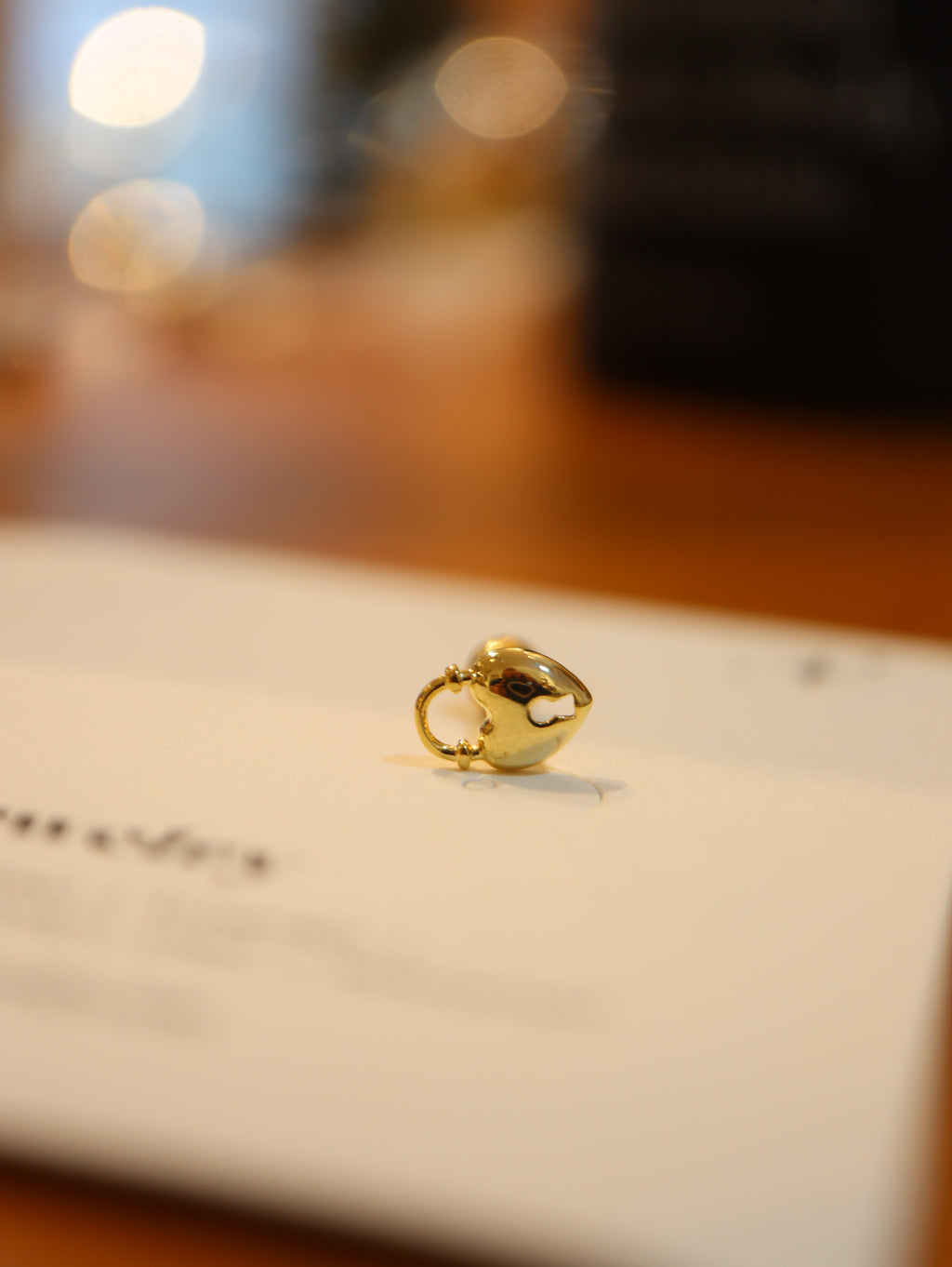 Lock heart surgical steel 316L stud piercing (1pc)