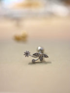 Climber Stud cz piercing earring (1pc)