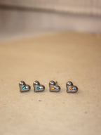 Heart stud stainless steel earrings