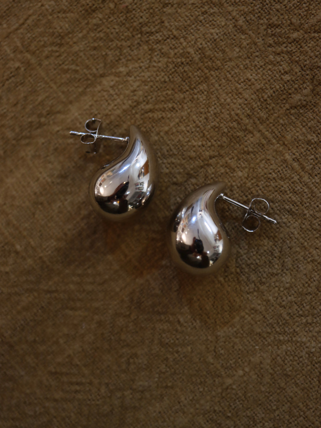 Waterdrop brass earrings