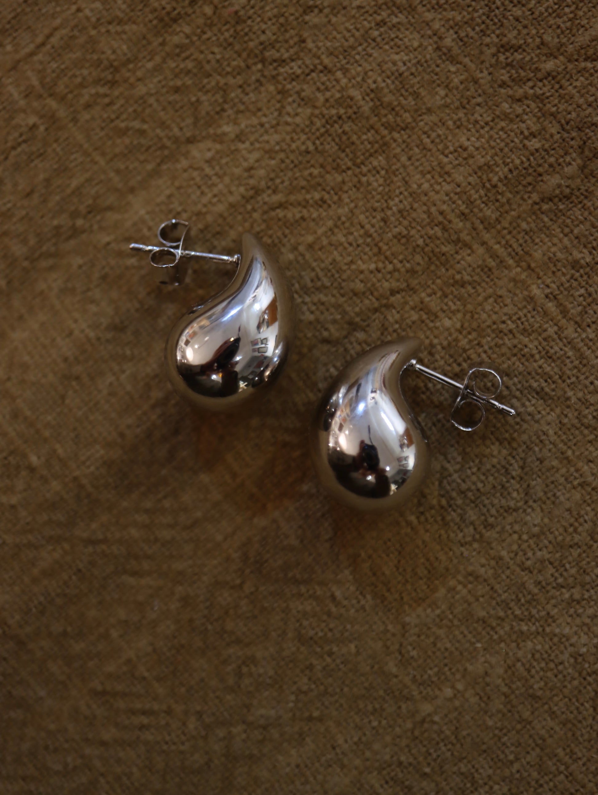Waterdrop brass earrings