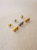 Double heart surgical steel piercing