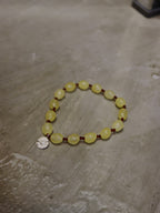 Dyed jade & Daisy silver925 beaded bracelet