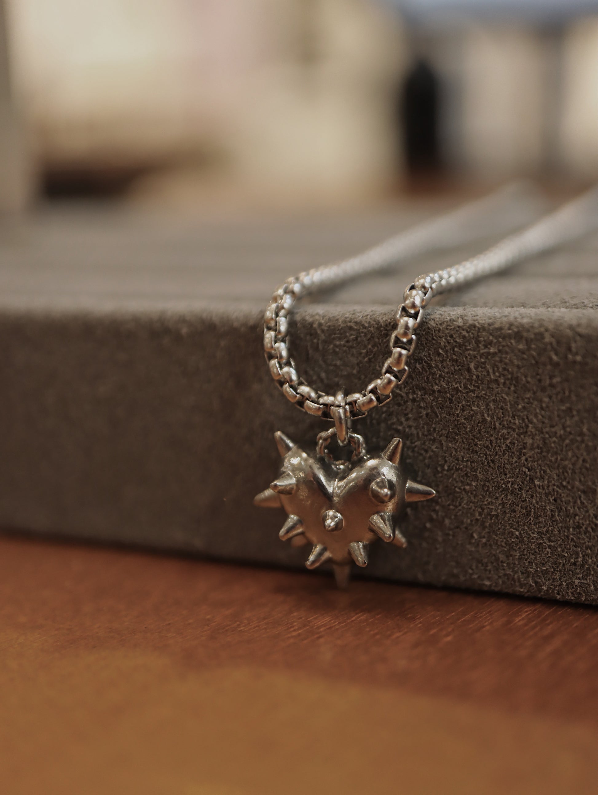 Thorn heart stainless steel steep necklace