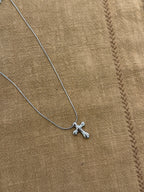 Mercury cross stainless steel necklace