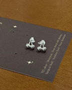 Lucent Cherry Stud 925 Silver Earrings