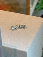 Ribbon heart stainless steel earrings