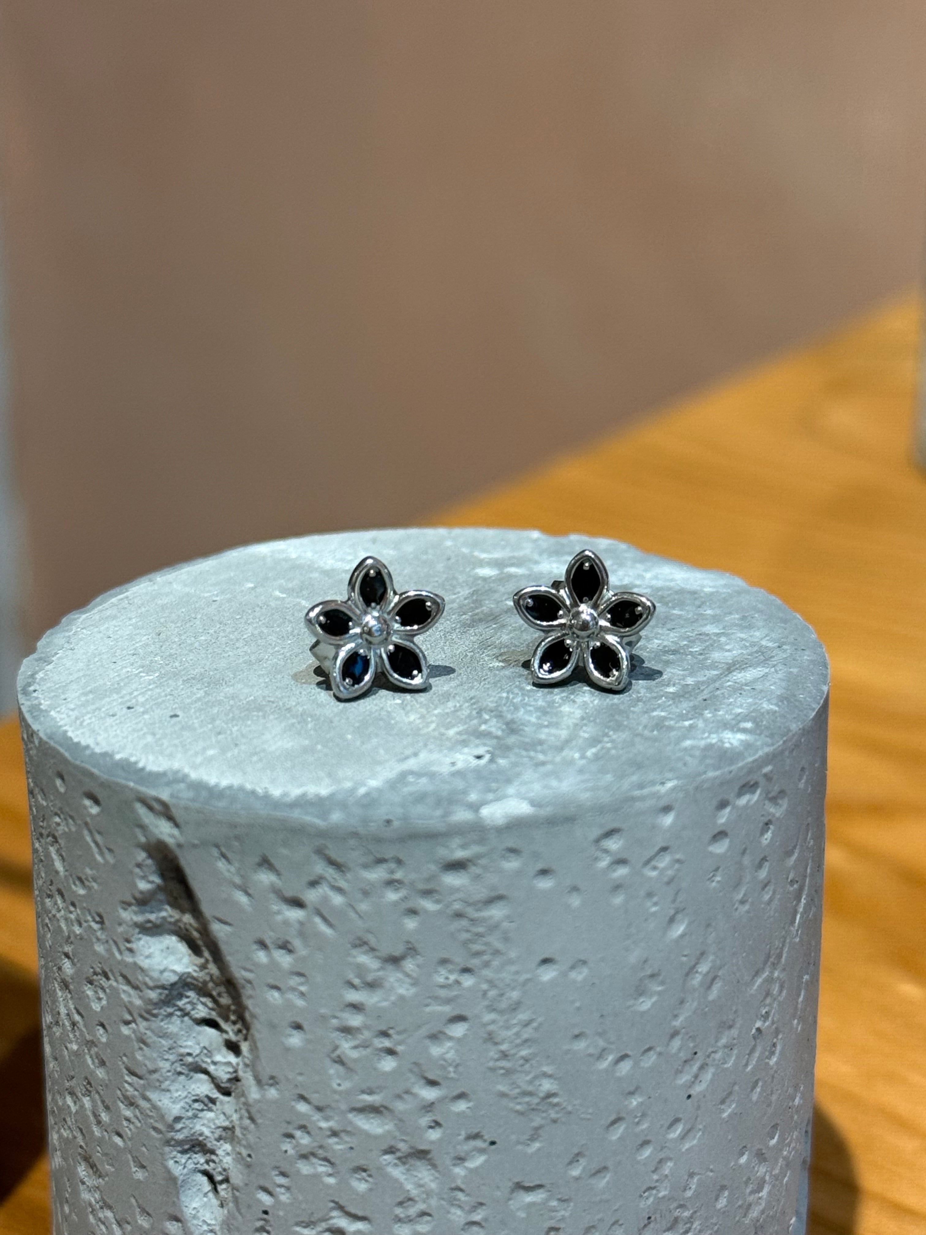 Floral stainless steel earrings