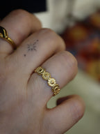 Daisy Band Open Size Stainless Steel Ring