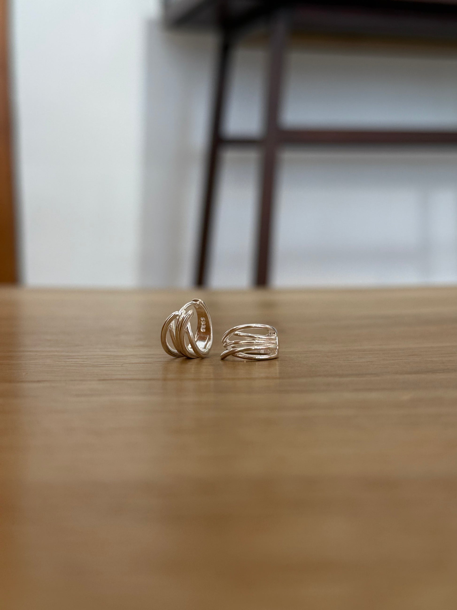 Silver925 arc earrings