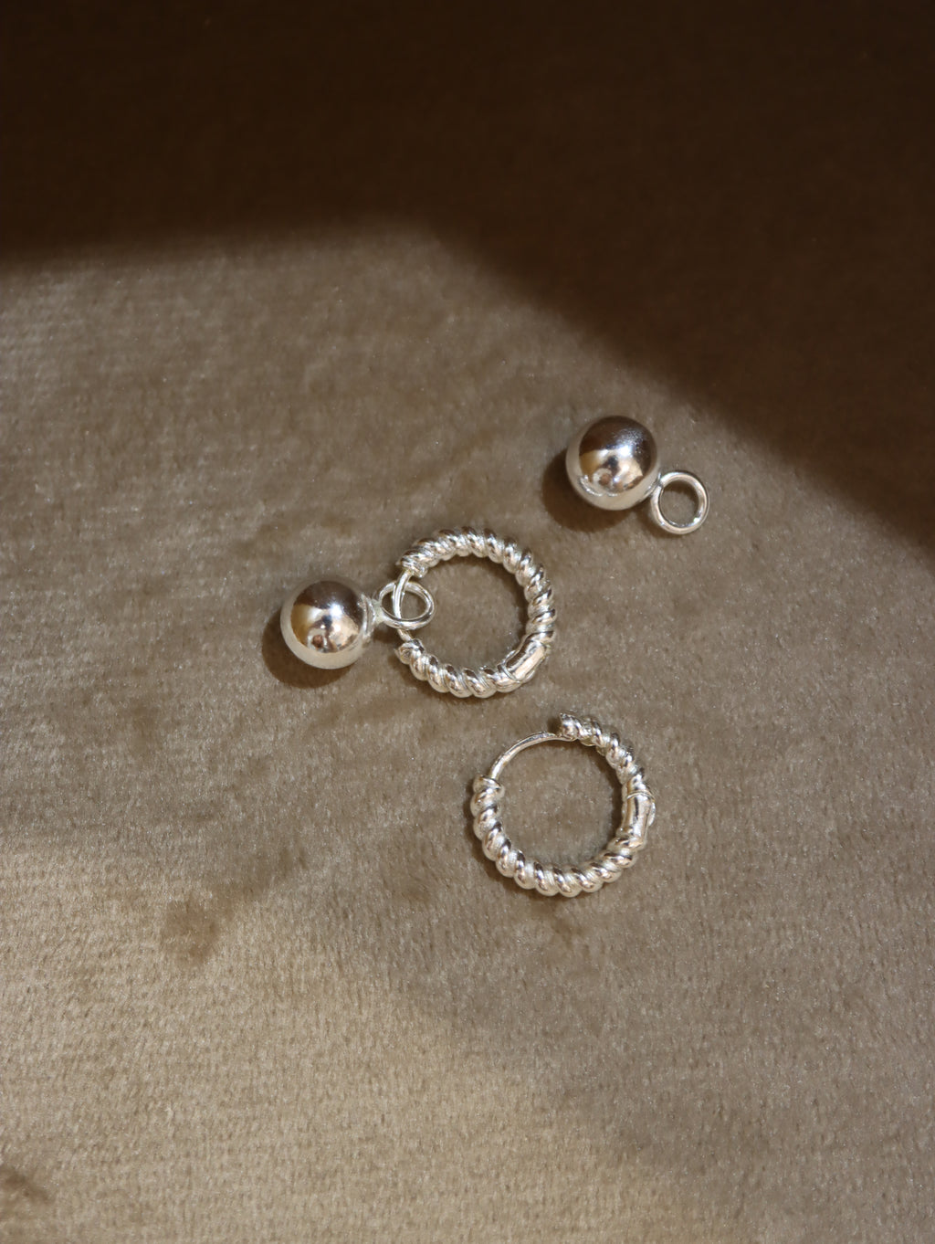 Spiral Orb Silver925 earrings