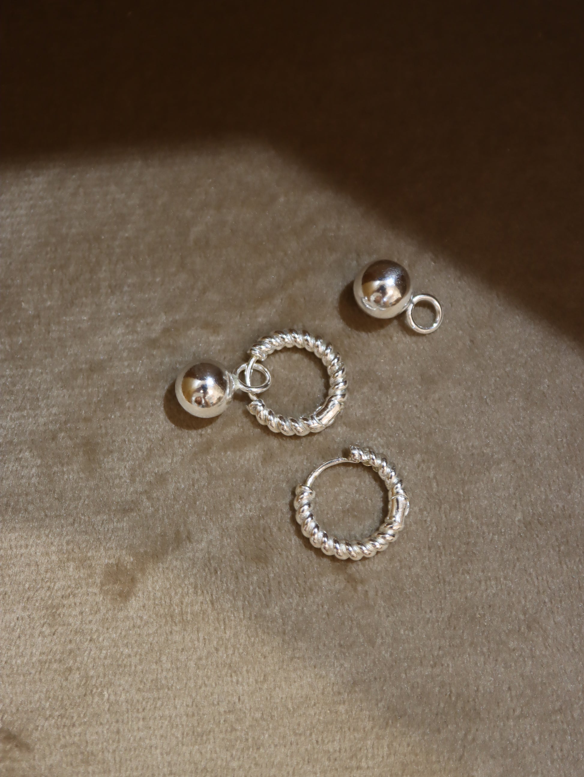 Spiral Orb Silver925 earrings