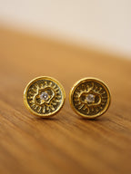 Mini coin stud earrings