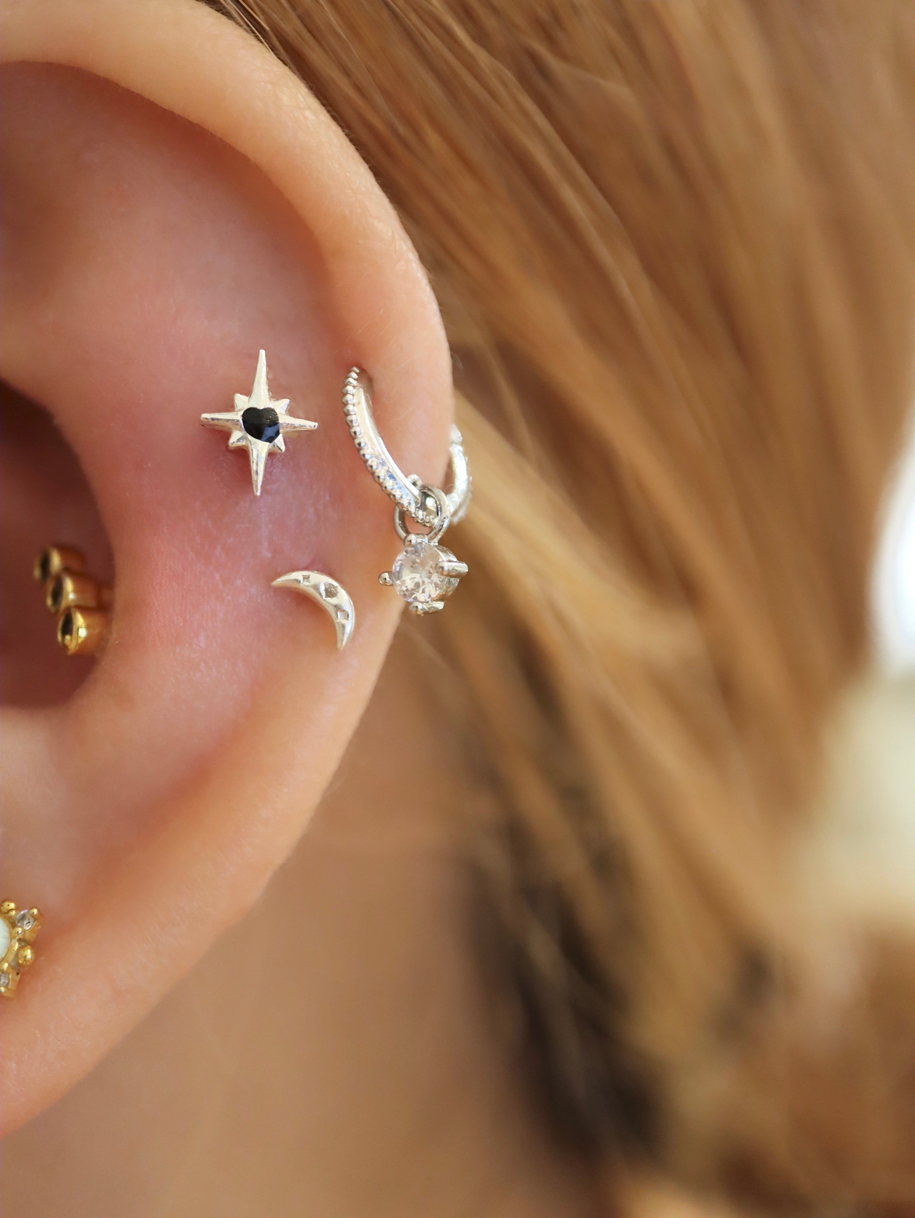 Rope Huggie hinged hoop earrings
