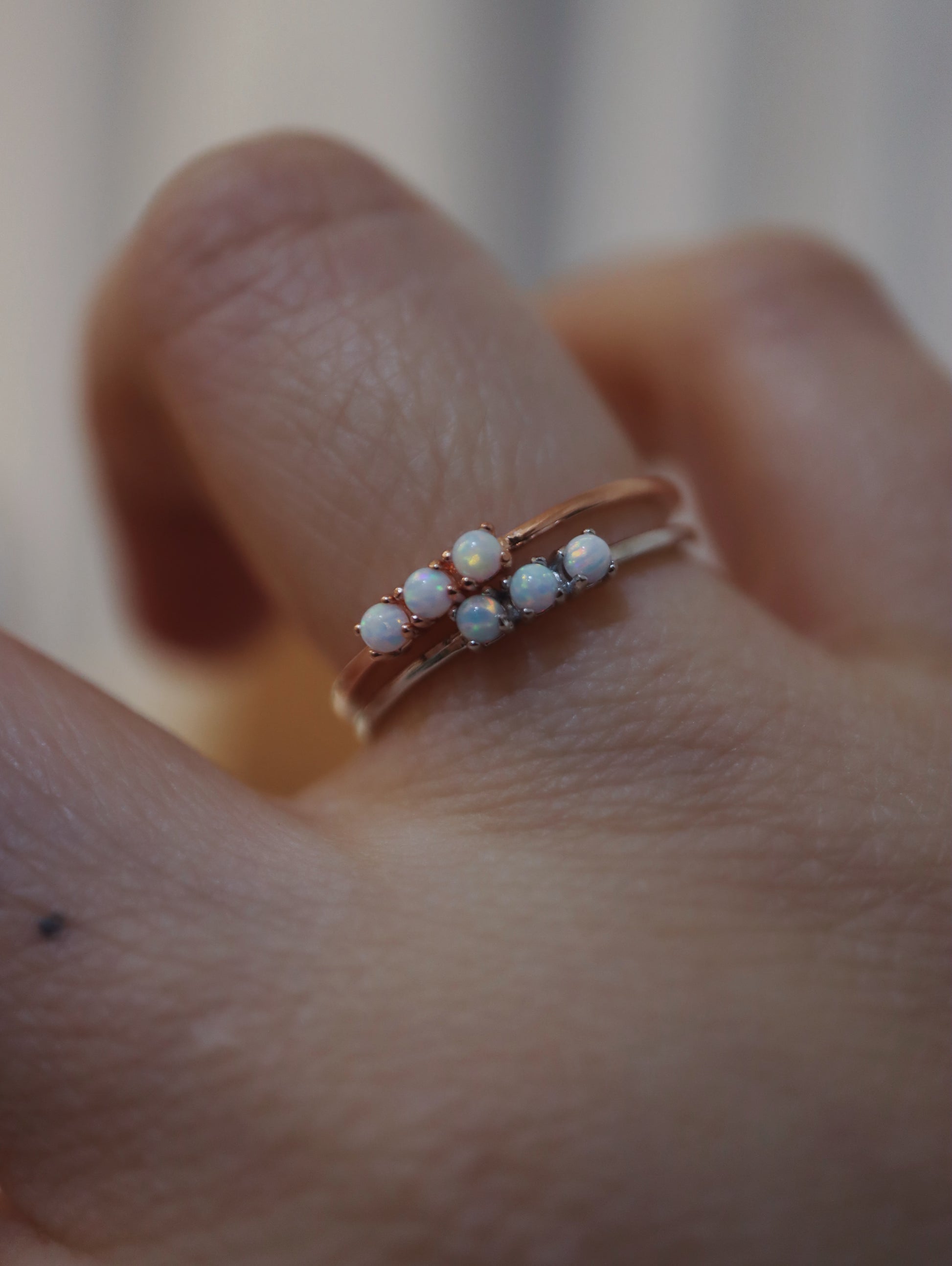 Triple Opal 925 silver ring