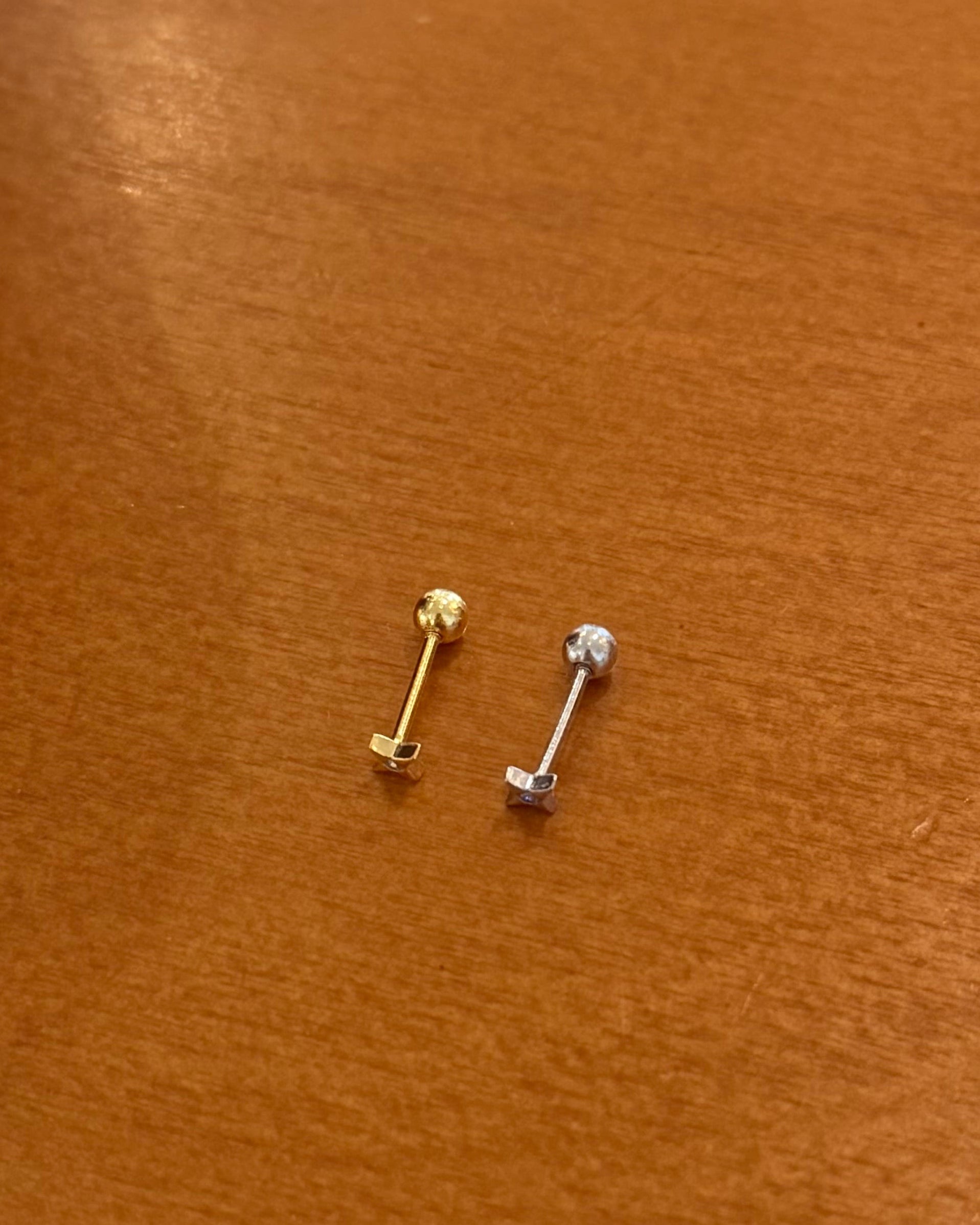 Mini sparkle s925 piercing stud earring (1pc)