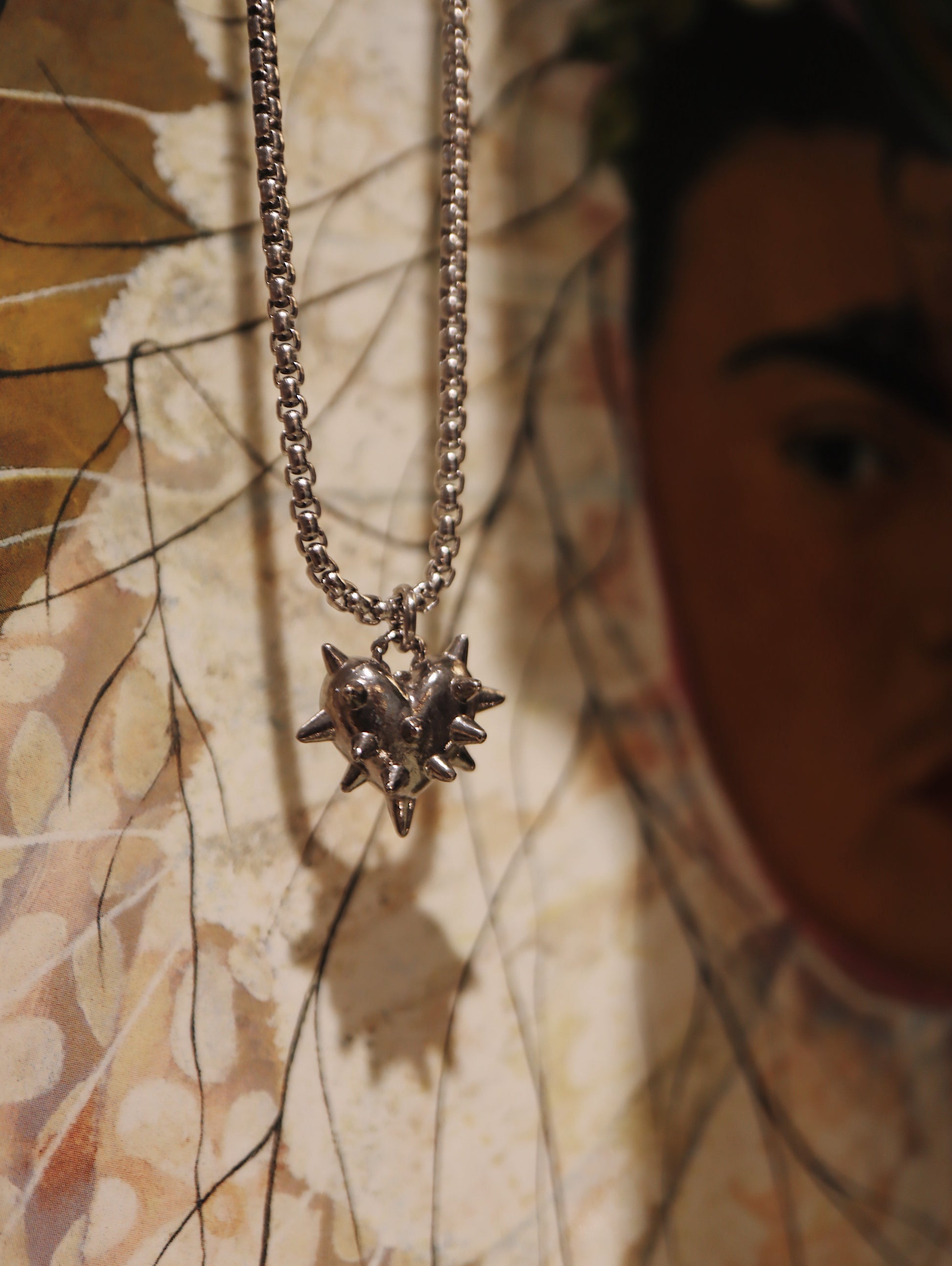 Thorn heart stainless steel steep necklace