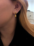 Molten Teardrop Stainless Steel Earrings