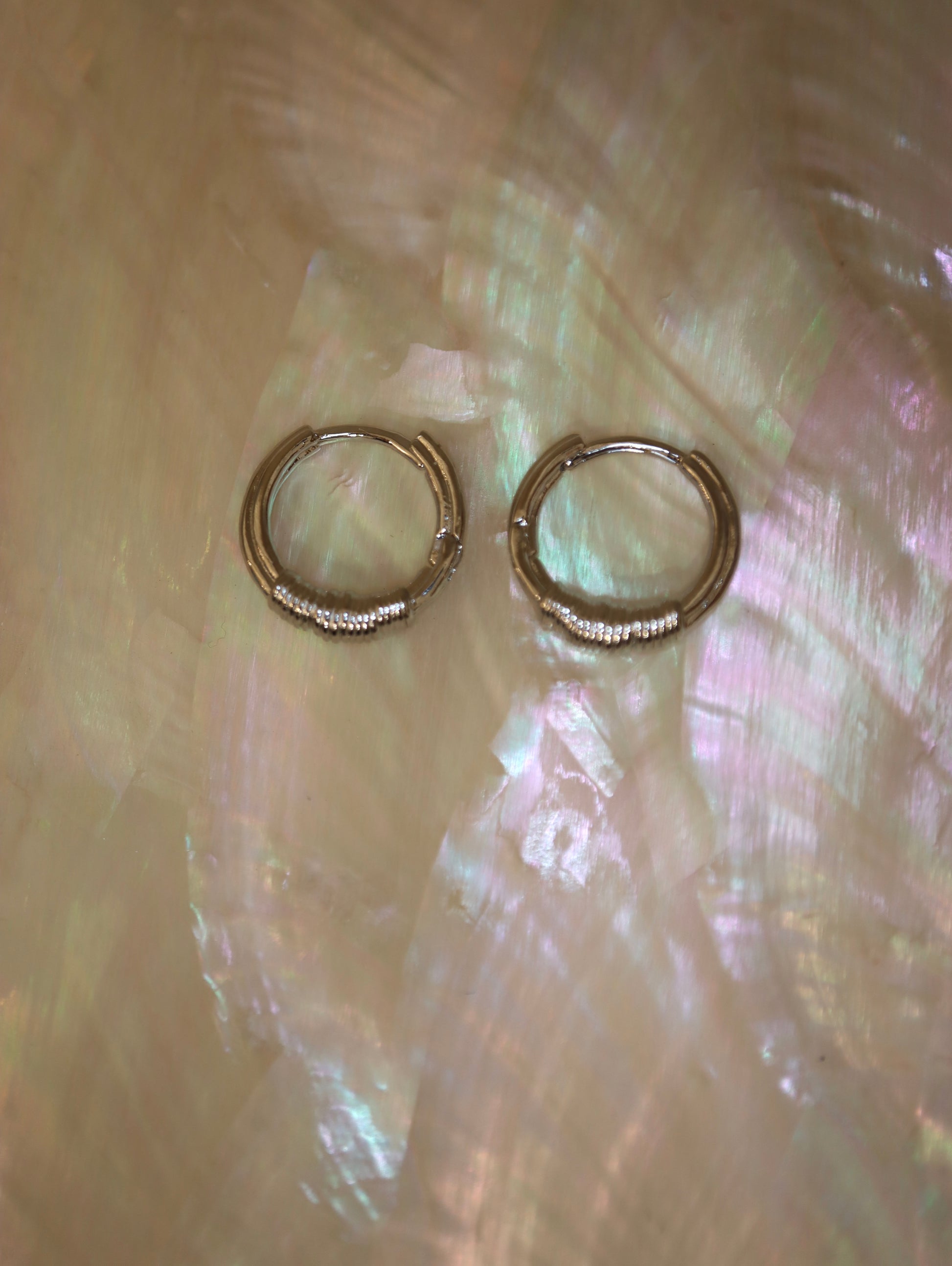 Half Braided Huggie Hoops Earrings