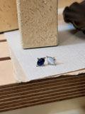 Oval cz stud surgical steel piercing