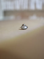 Marquise shape pearl stud piercing earring (1pc)