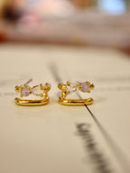 Double wrap cz earrings