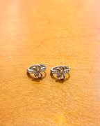 Ribbon cz stainless steel earrings