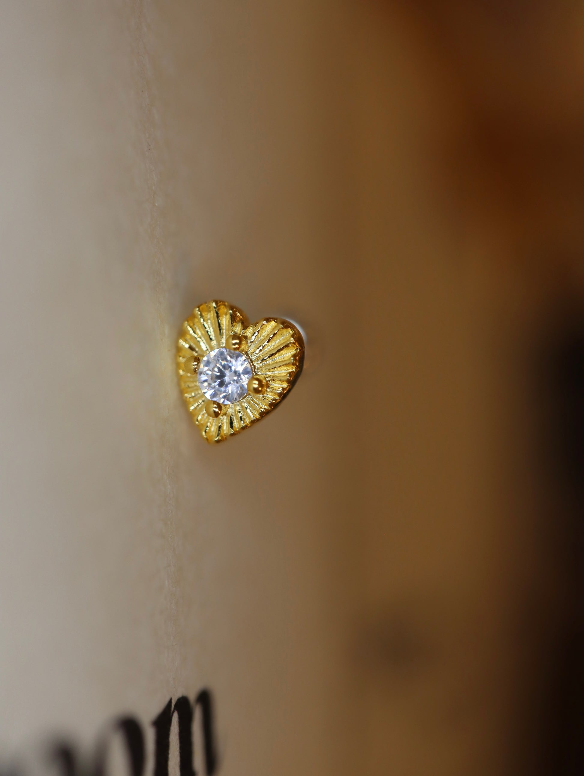 Ray burst stud 925silver earring piercing