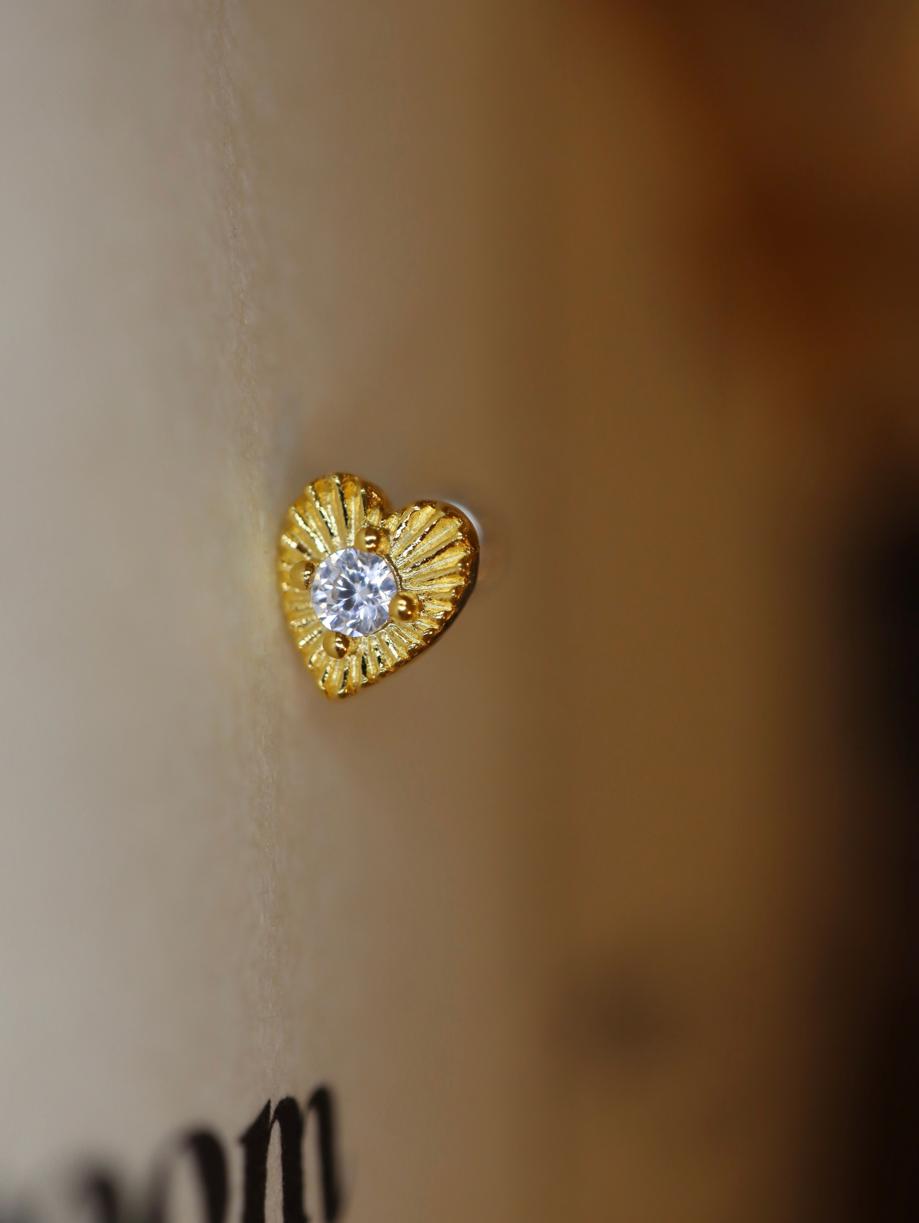 Ray burst stud 925silver earring piercing