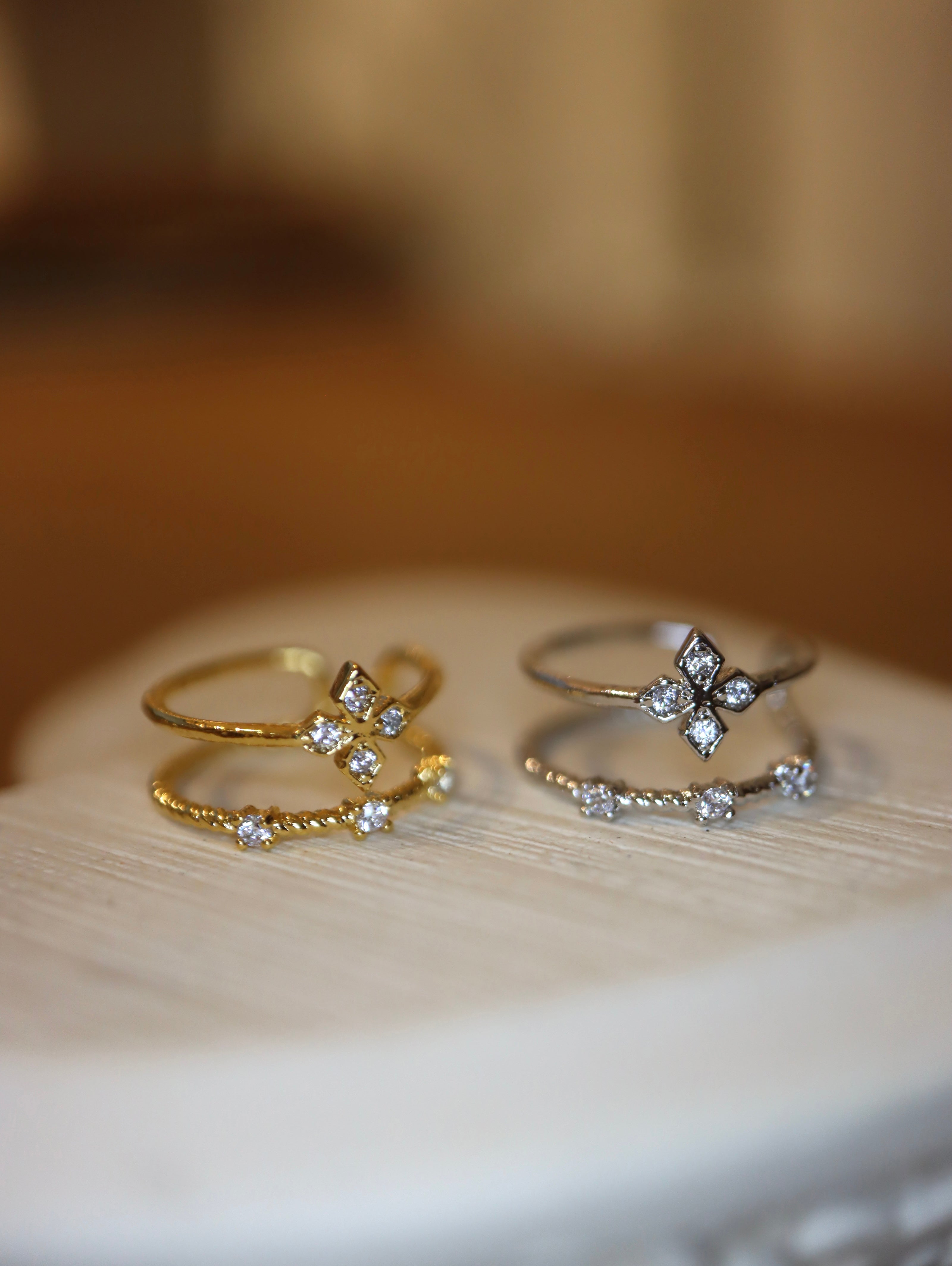 Double wrap cz Earcuff