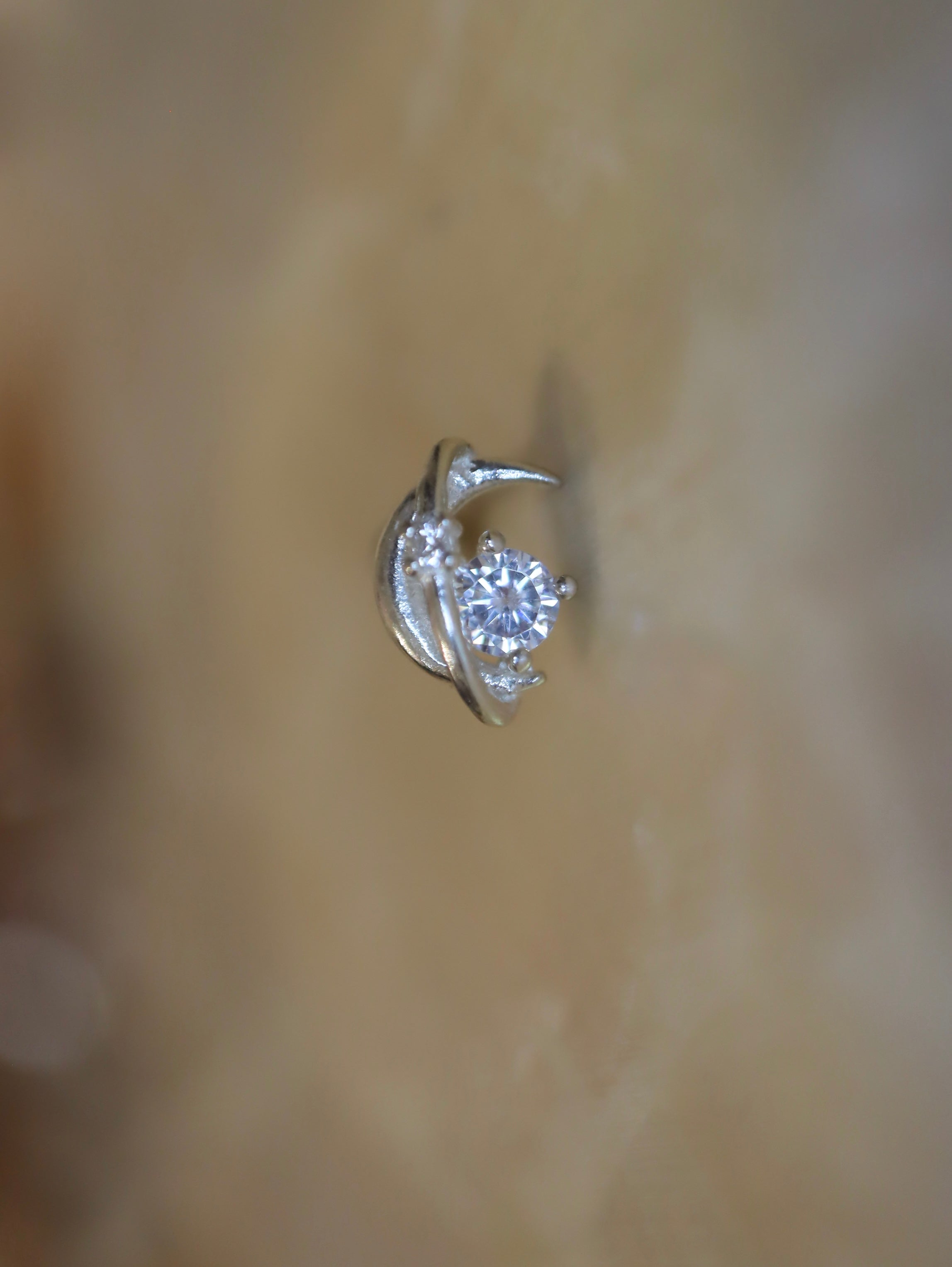 Luna Orbit Stud 925 silver Piercing Earring (1pc)