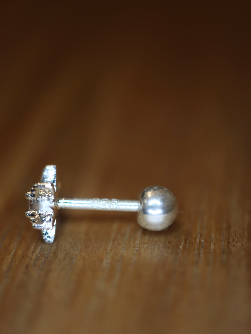 Mini starburst 925 silver stud piercing (1pc)