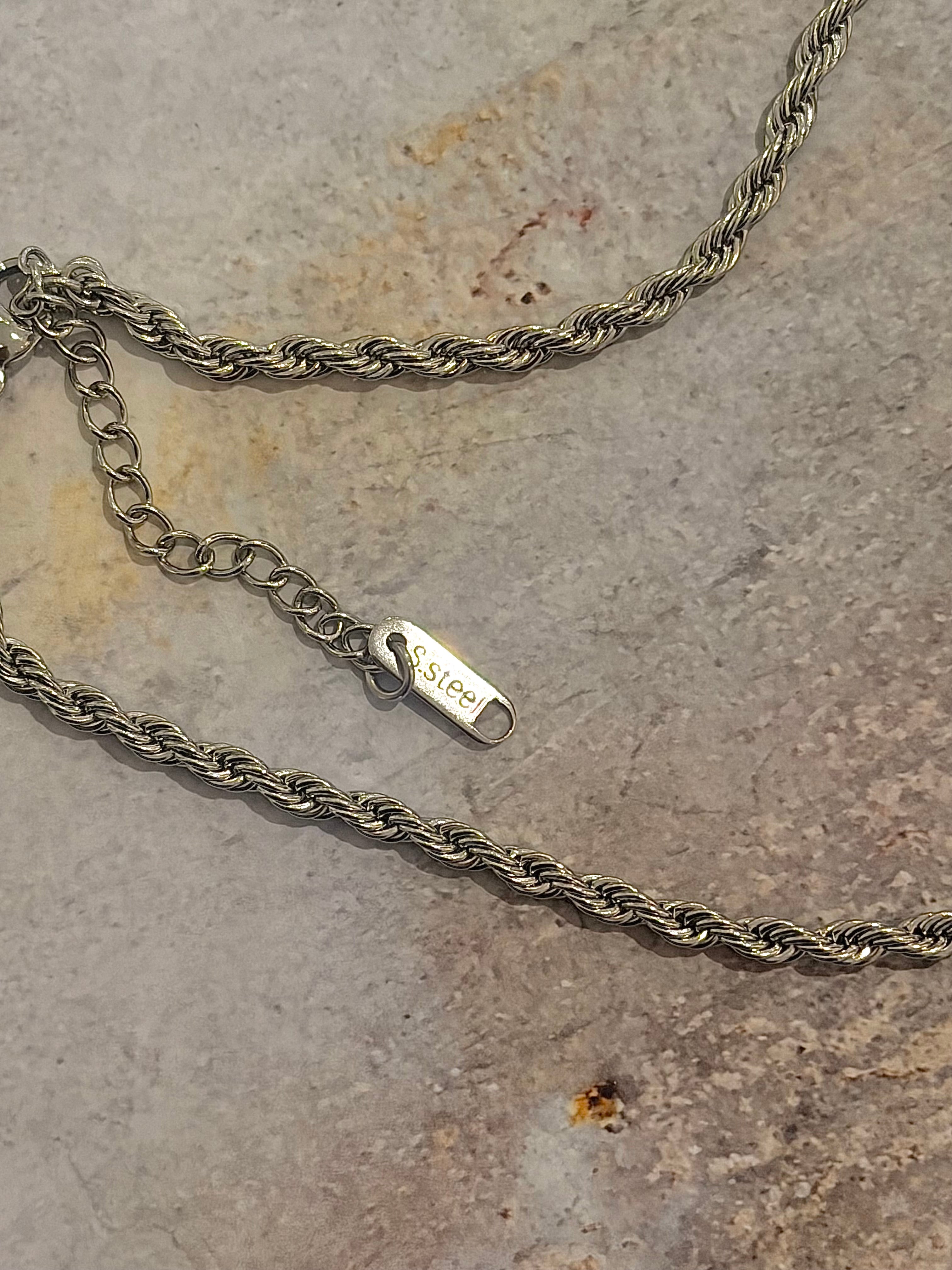 Sunflower Rope Chain Stainless Steel Necklace