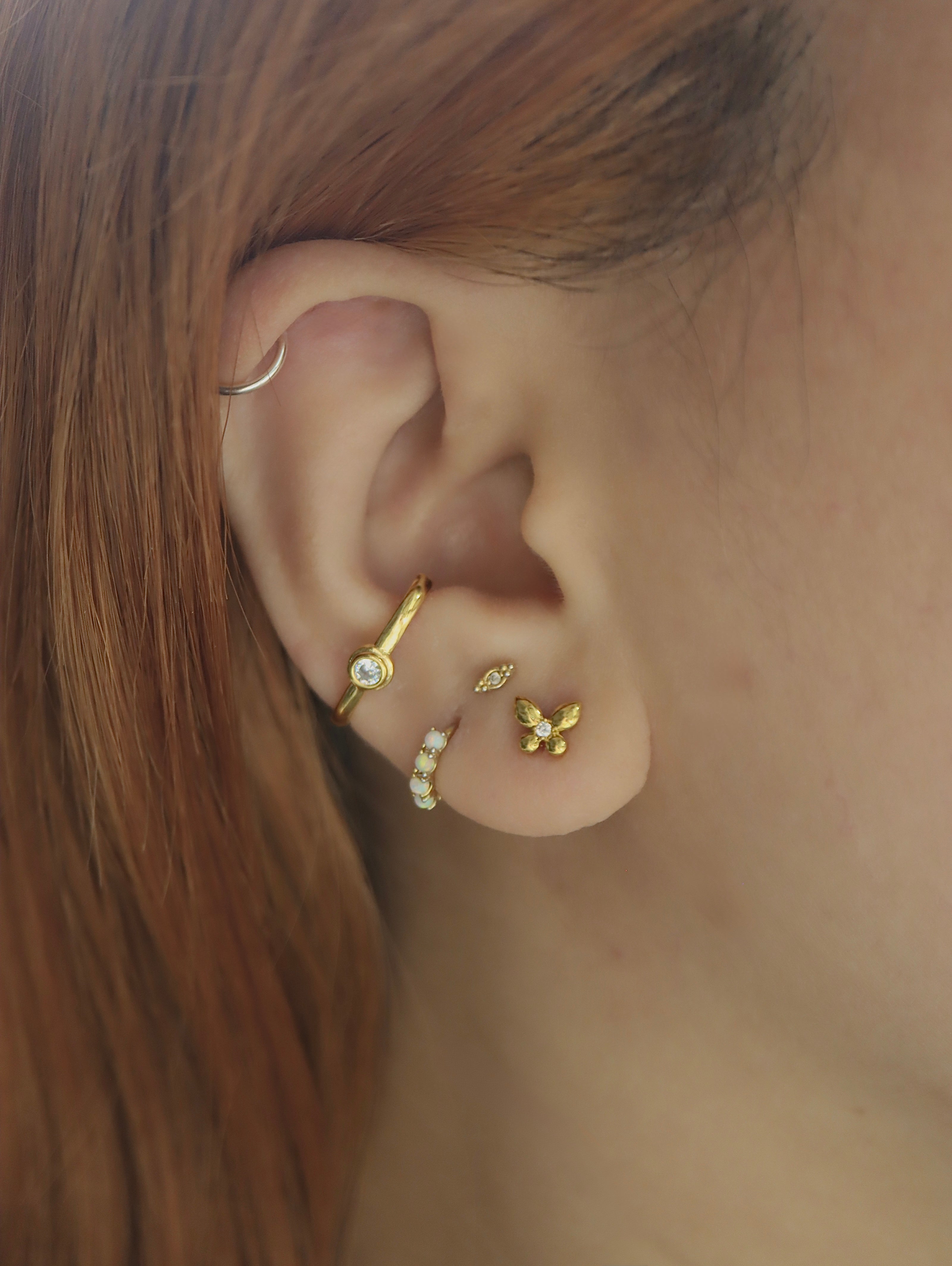Wrap single cz earring (1pc)