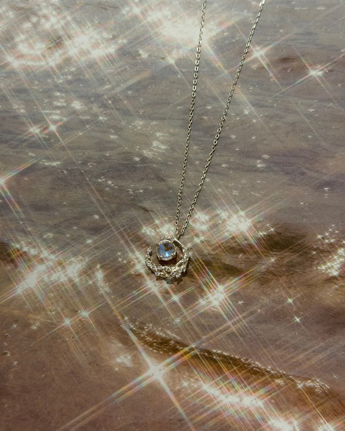 Lucent Crescent 925 Silver Necklace