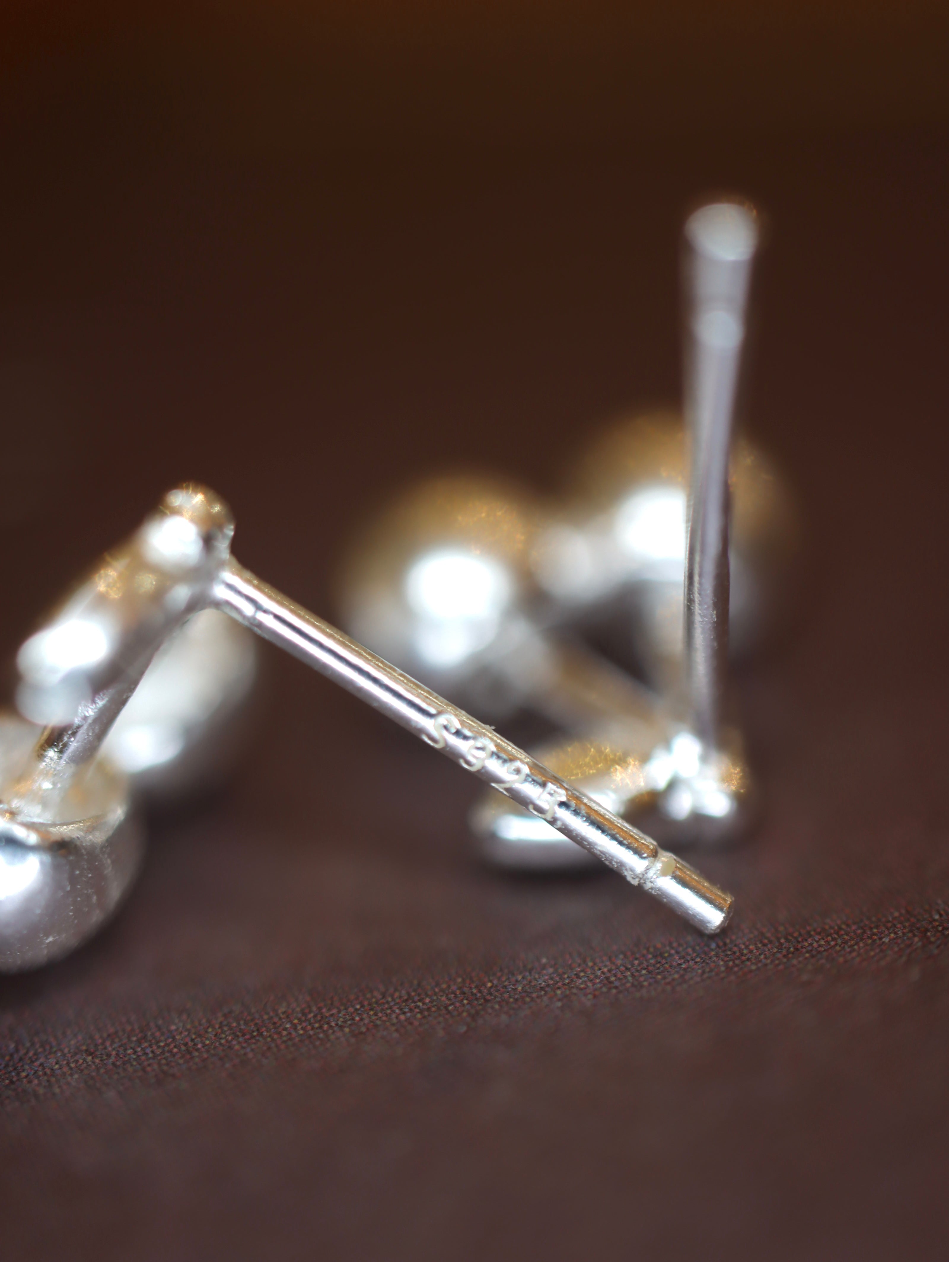 Lucent Cherry Stud 925 Silver Earrings