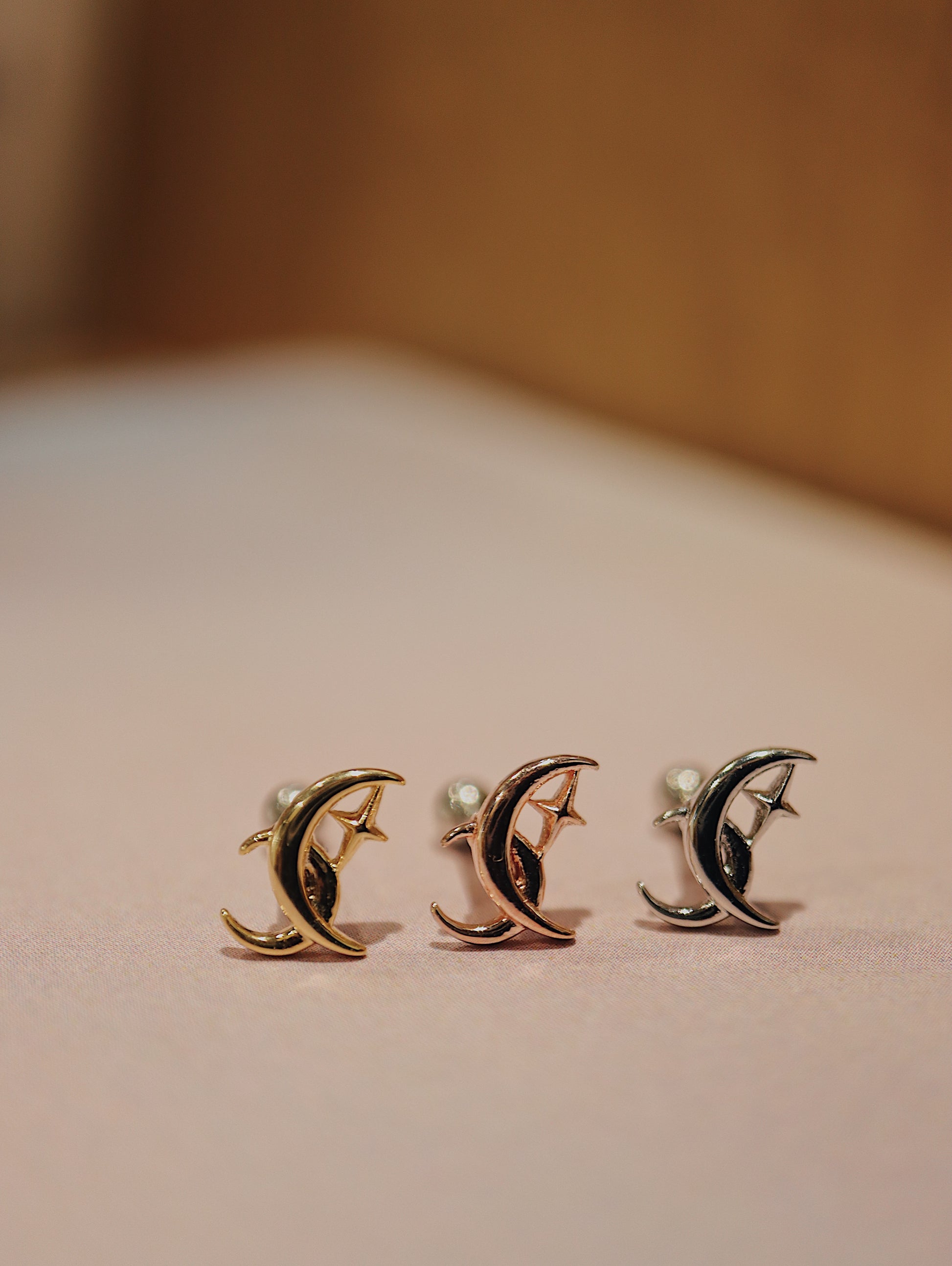 Crescent star surgical steel piercing