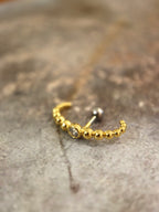 Round cz illusion piercing earring (1pc)