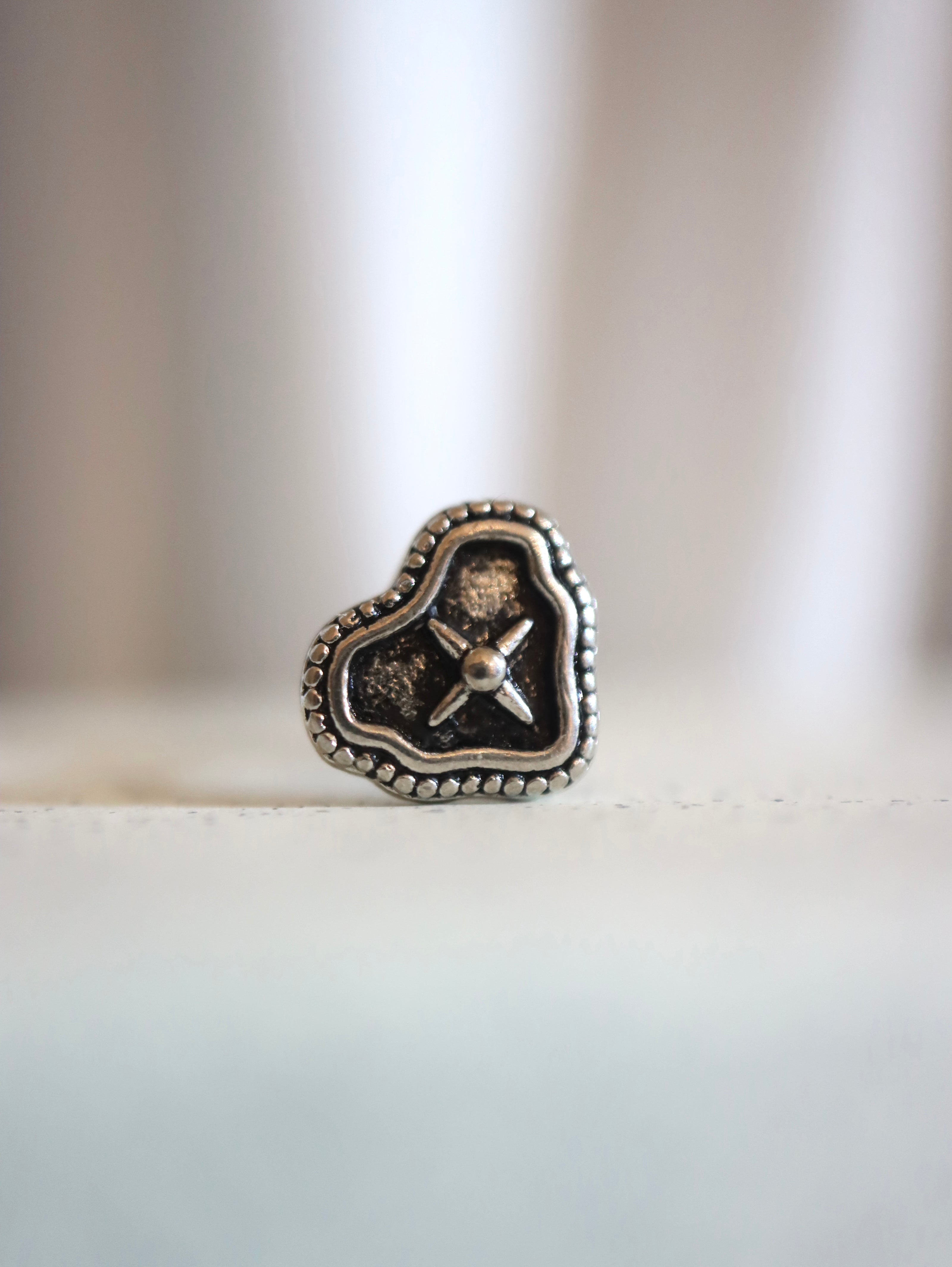 Heart stud surgical steel piercing (1pc)