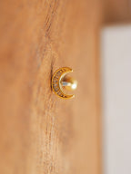 Crescent cz surgical steel piercing