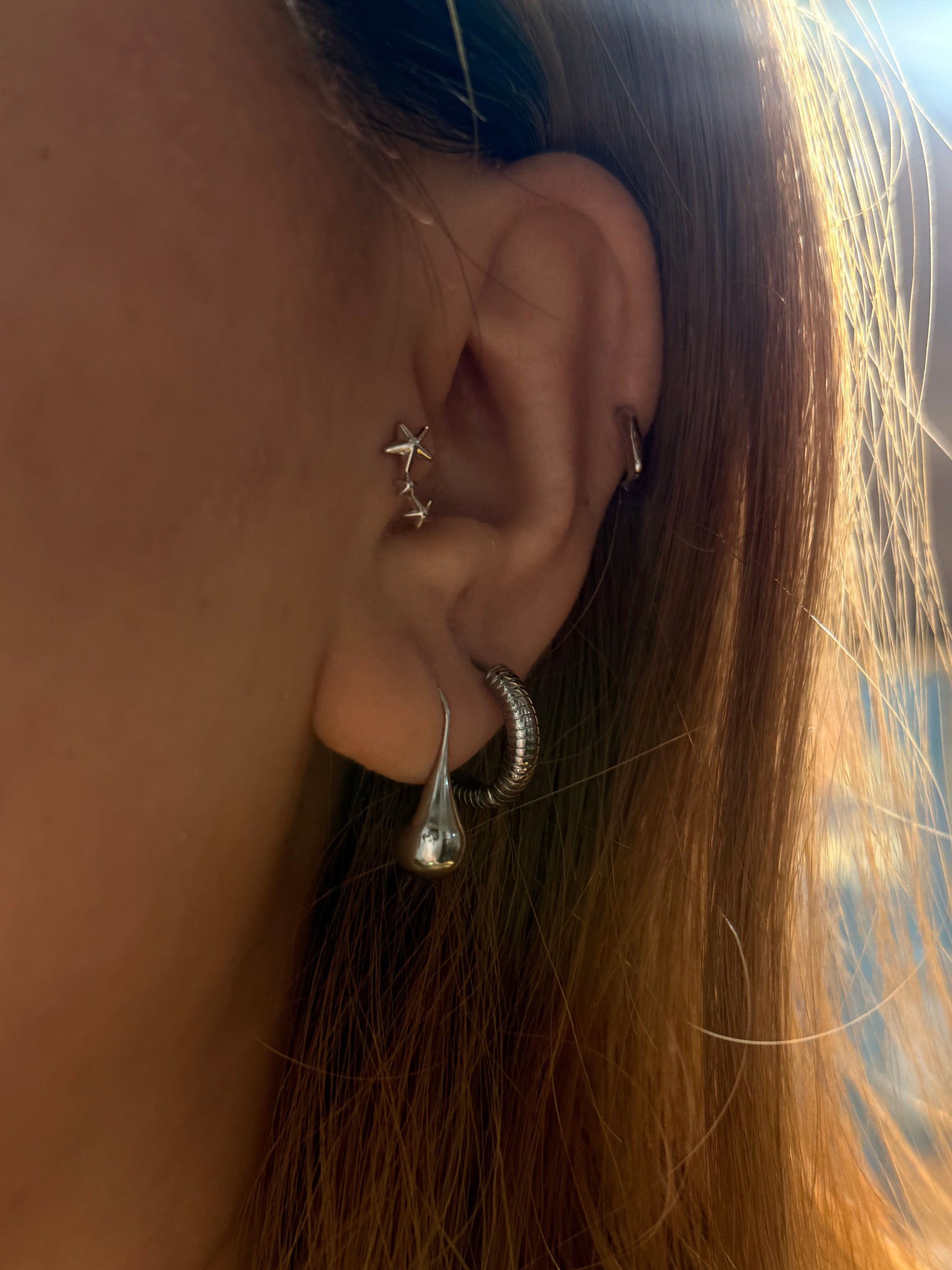 Stainless Steel Teardrop Hook Dangle Earrings