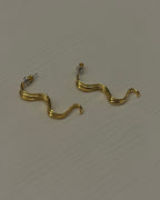 Wave drop earrings