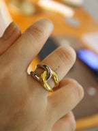 Mix tone stainless steel ring