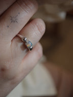 Square Ethiopian Opal Silver 925 ring
