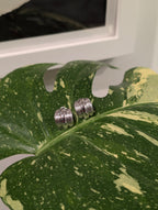 Ridge brass earrings