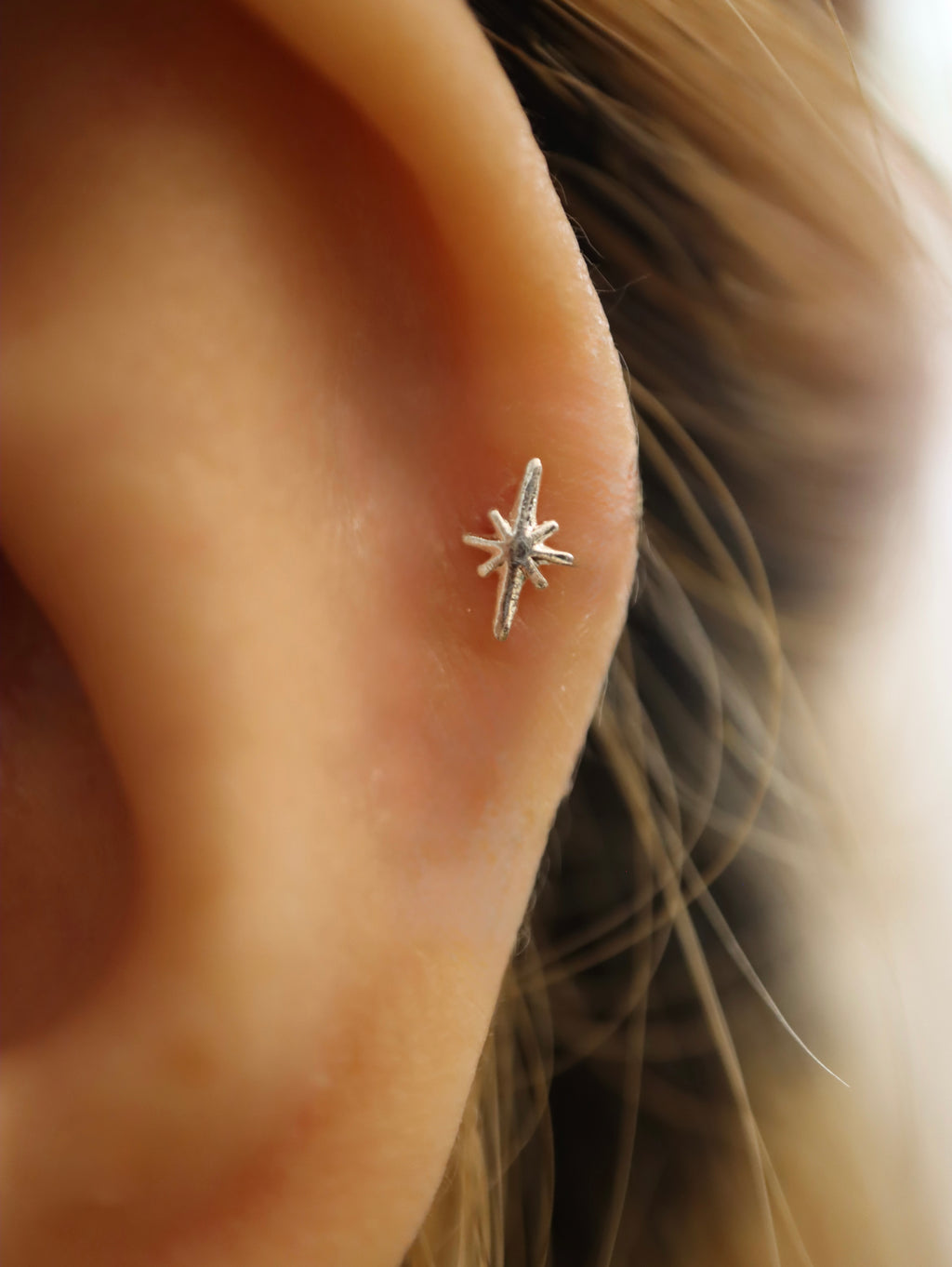 Star Sparkle 925 piercing stud